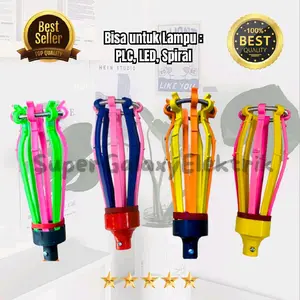 (Kepala Saja) Kepala Tongkat Lampu 8 Jari Mudah Digunakan & Dirakit Bisa untuk Lampu PLC LED Spiral Best Seller Top Quality(tidak termasuk tongkat nya)