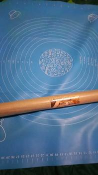 Product Review of Paket Alas Adonan 40x50 Rollpin 30cm Scraper perata / Matras silikon Roller Pin Kayu Adonan Kue from R**i 1