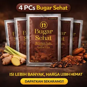 Hemat Beli 1 Dapat 4  Rempah Serbuk Rendaman Kaki Bugar Sehat Untuk Semua Masalah Kaki, Bau Kaki, Pegel-pegel, Kaki kering dan pecah-pecah