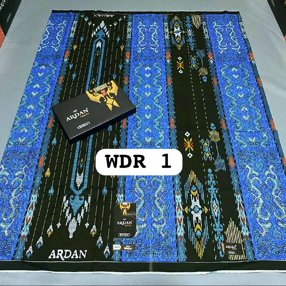 Sarung Ardan Family Brlliant Gold Motif Mewah Lembut Nyaman Rayon Muslim Kain