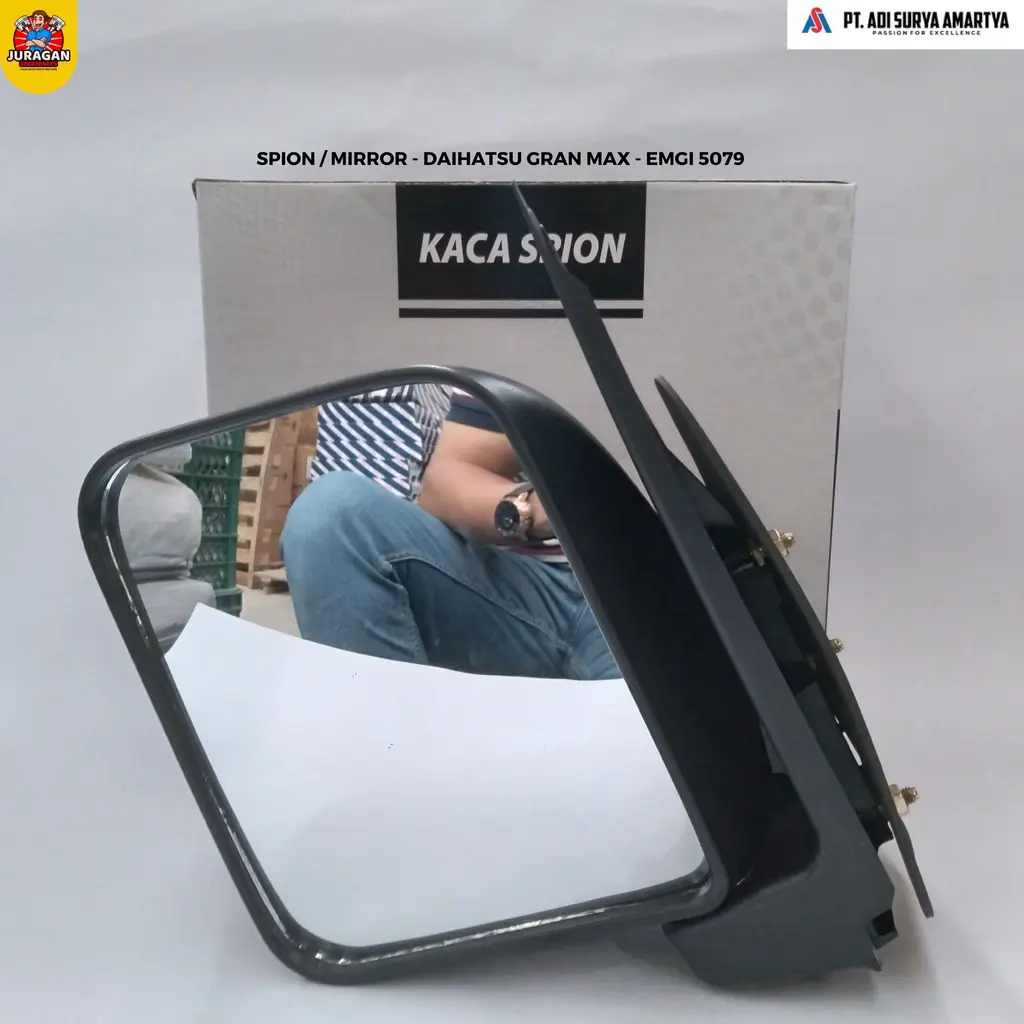 Spion Mirror Daihatsu Gran Max - Kiri - Emgi 5079 - Warna Hitam