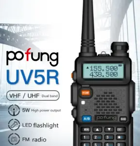 Pofung UV5R Walkie Talkie - Radio HT A5 UHF VHF FM 5W 128CH Dual Band Long Range 20km