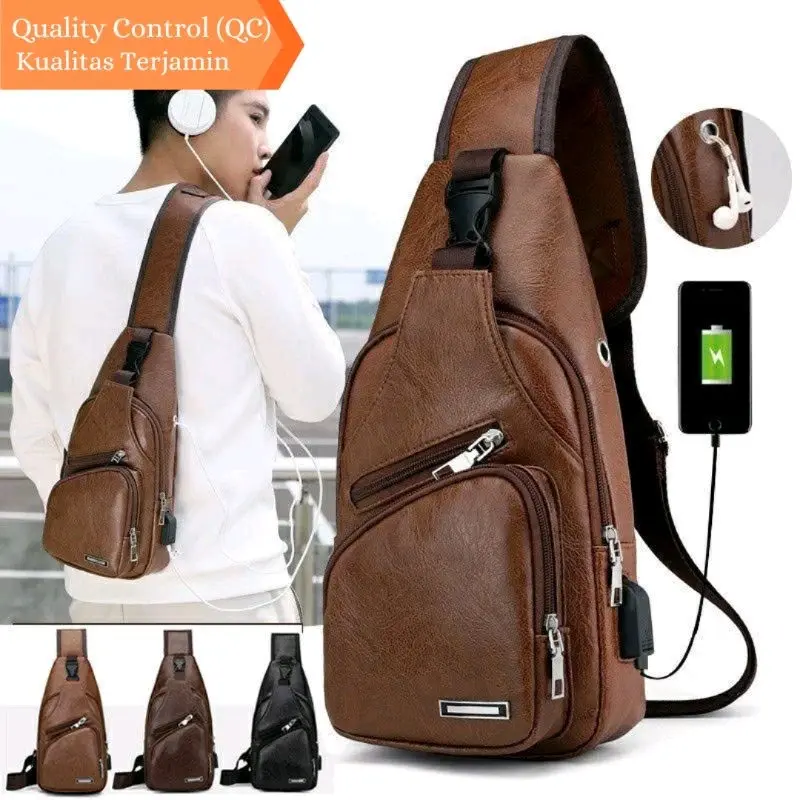 Tas Selempang Pria Kulit Sling Bag Men
