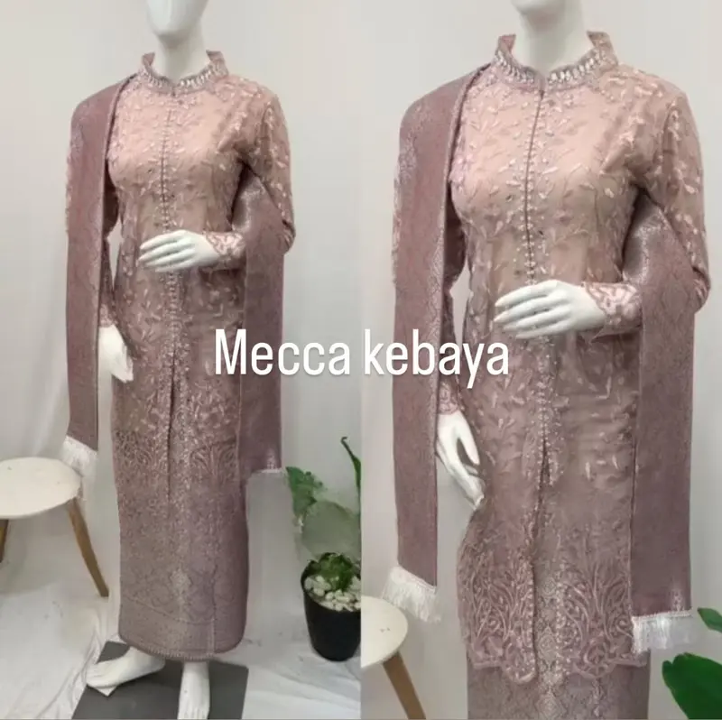 set kebaya tille payet aminah / kebaya busui / kebaya wisuda / kebaya modern / setelan tunik selendang / tunik lamaran / tunik hajatan Lilit Bawahan Dress kebaya  busui 5