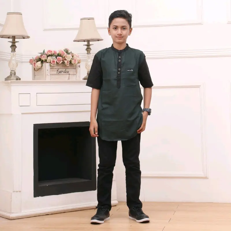 Baju Koko Kurta Anak Lengan Pendek 0