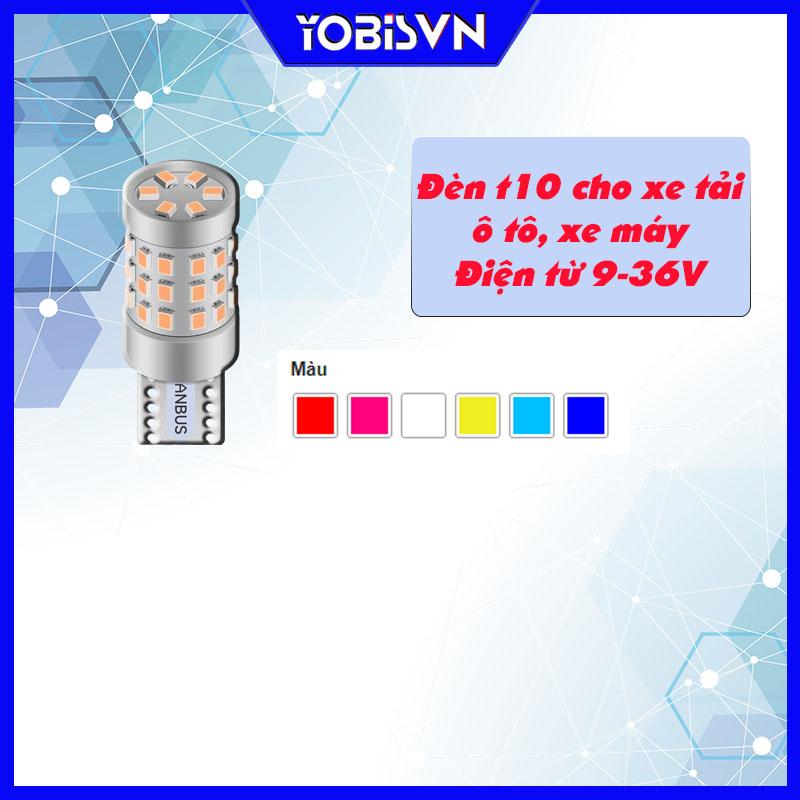 (9 – 36V) – Bóng đèn led t10 siêu sáng gắn xi nhan, demi xe ô tô, xe máy