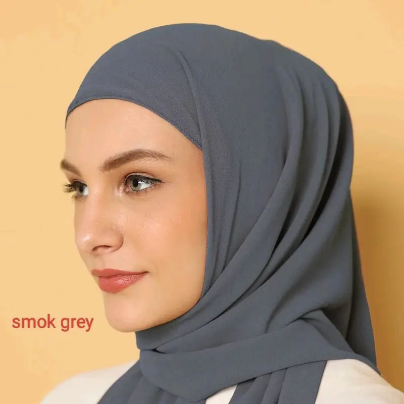 Kerudung Segitiga Instan Inner 2 Layer 120x120 Ceruty Babydoll ByGaffiDhay - Nyaman, Pashmina, Jilbab, Variasi 2