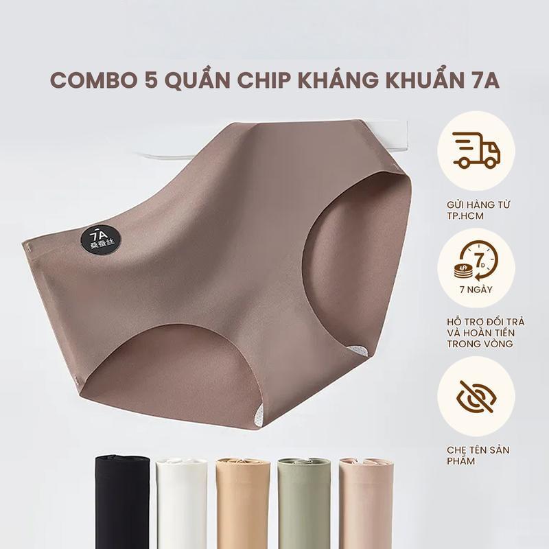 Nhiều cái trong một gói quần lót nữ đúc su thun lạnh mềm mại thoáng khí women voi 7A quần chip không lộ viền -vn