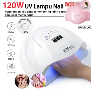 Nail Garden Lampu UV Nail Art Kuku 120W/36W SUN X5 PLUS UV LED Nail Lamp for Nail Gel Polish