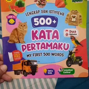 500+ Kata Pertamaku My First 500 Words Tifluna Teman Belajar Pertama Si Kecil Bilingual Edisi High Contrast 32 Halaman Full Color
