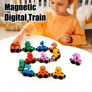 Mainan Anak Kereta Api Angka Edukasi Bermain Sambil Belajar Kereta Api Beroda Magnet Angka 1 sampai 10 Edukatif