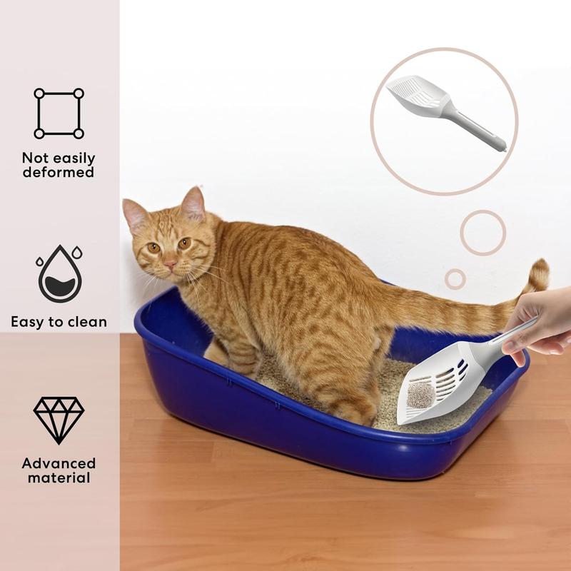 Product Introduction of Long Handle Cat Litter Scoop, Plastic Cat Litter Shovel with Fine Holes, Pet Litter Cleaning Tool, Pet Supplies for All Types Of Cat Litter 5