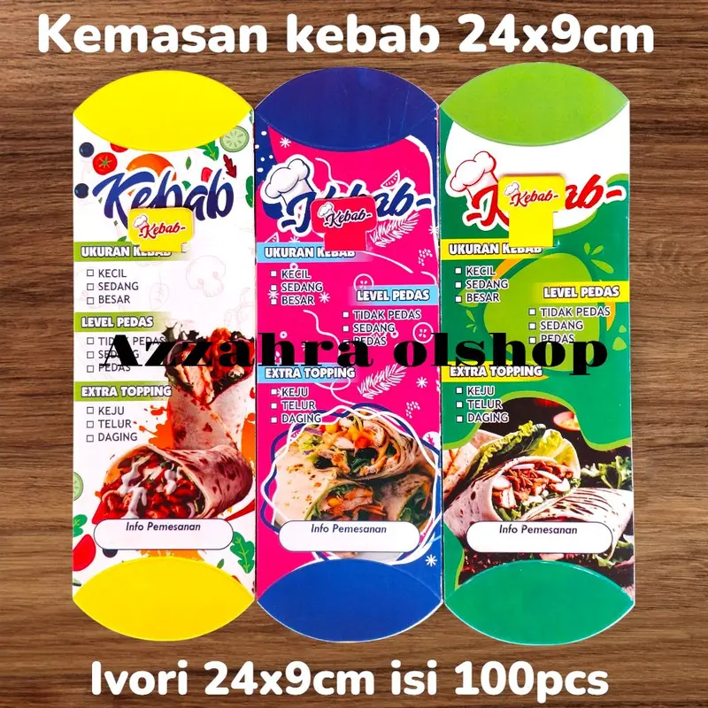 50 LEMBAR KERTAS KEMASAN KEBAB 24X9 LABUBU TERBARU QUALITY 4