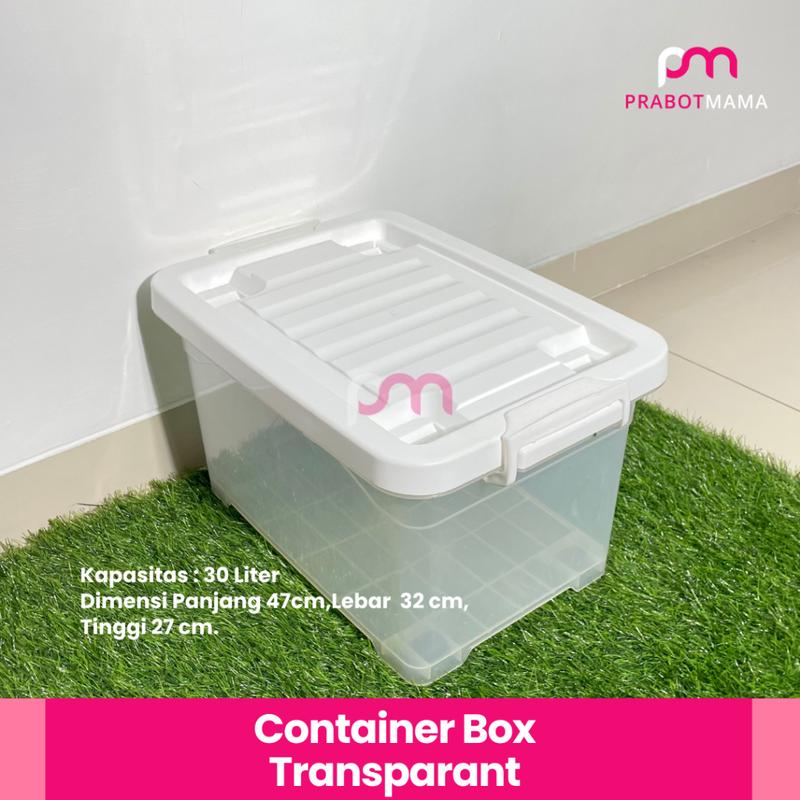 Container Roda Bening Hyper 45L 60L - Prabotmama / Tempat Penyimpanan / Box Serbaguna 2