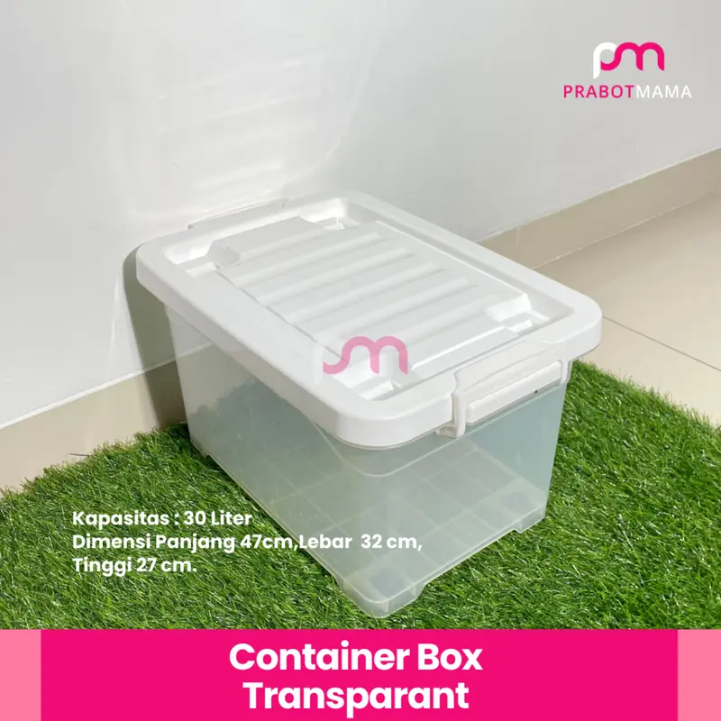 Container Roda Bening Hyper 45L 60L - Prabotmama / Tempat Penyimpanan / Box Serbaguna 2