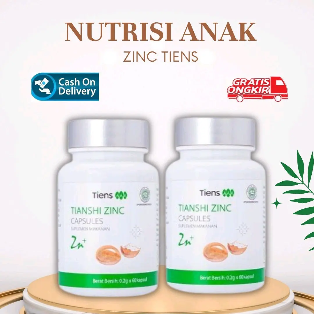 Tiens - Zinc Capsule Suplemen Nutrisi Anak dan Dewasa - Tianshi Zinc Nutrisi Kecerdasan Anak vitamin penambah vitamin  d3  k2