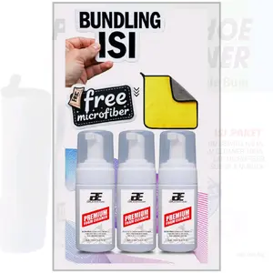 BUNDLING ISI 3 Foam free micofiber Terlaris No. 1 | Foam Shoes Cleaner Bubble gum Pembersih Sepatu Instan Foam Cleaner