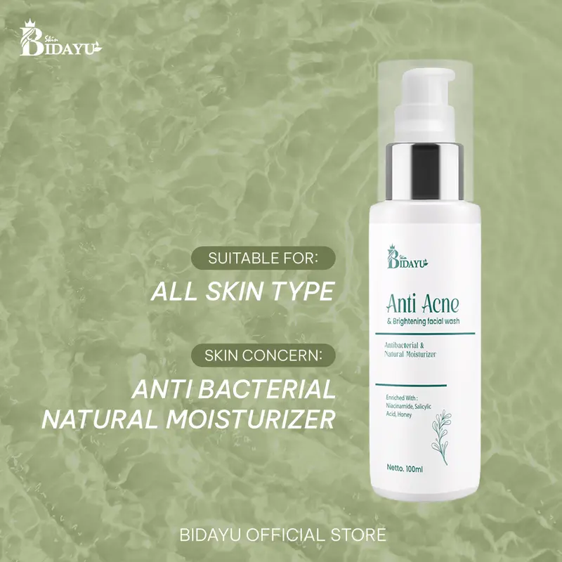 Anti Acne & Brightening Facial Wash – Gentle, Hydrating & Soothing with Salicylic Acid, Extract Honey – membersihkan tanpa membuat kulit kering, menenangkan kulit 4