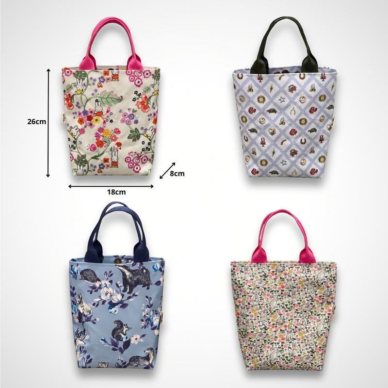 Túi vải chống thấm PVC đựng ly có quai 1200ml 1250ml bình Y17 1800ml đựng 2 bình giữ nhiệt đựng hộp cơm Camen 3 ngăn Bags Hoa