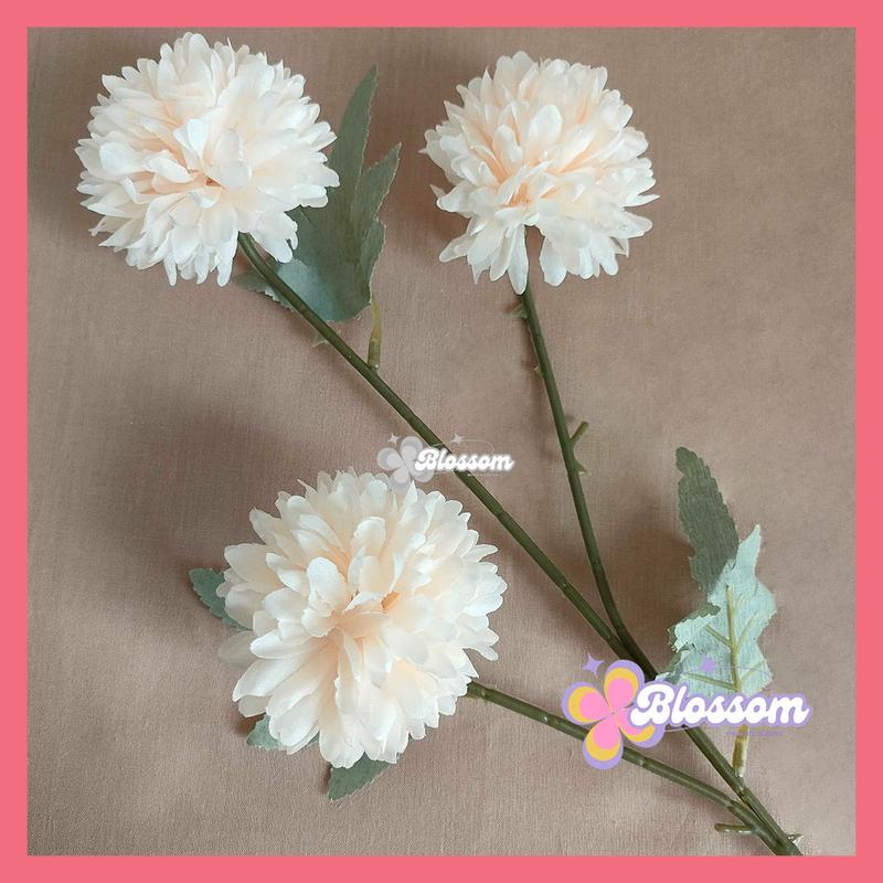 Artificial Flower Snow Pompom Bunga Palsu Plastik Hias Dekorasi Pesta Bouquet Buket Kantor Rumah 5