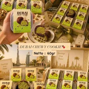 1 paket isi 3pcs (Paket Hemattt) Dubai Chewy Cookie - Camilan Mewah dari Marshmallow Rasa Cokelat & Pistachio - Makanan Enak Homemade - Snack Lezat dan Unik. Chocolate