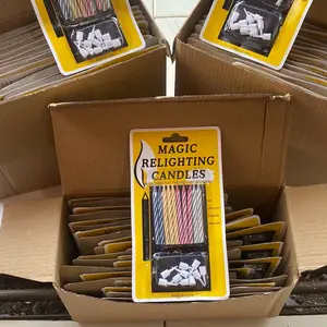 (Paket Usaha) 1 Box Lilin Magic Isi 48 Pcs / Lilin Ulang Tahun / Lilin Kue Cake Candle