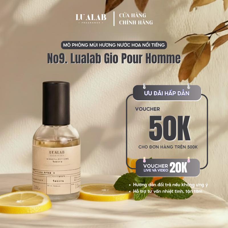  Nước hoa nam Lualab Acqua di Gio 30ml phong cách Tươi mát Nam tính Tinh tế NO.9 