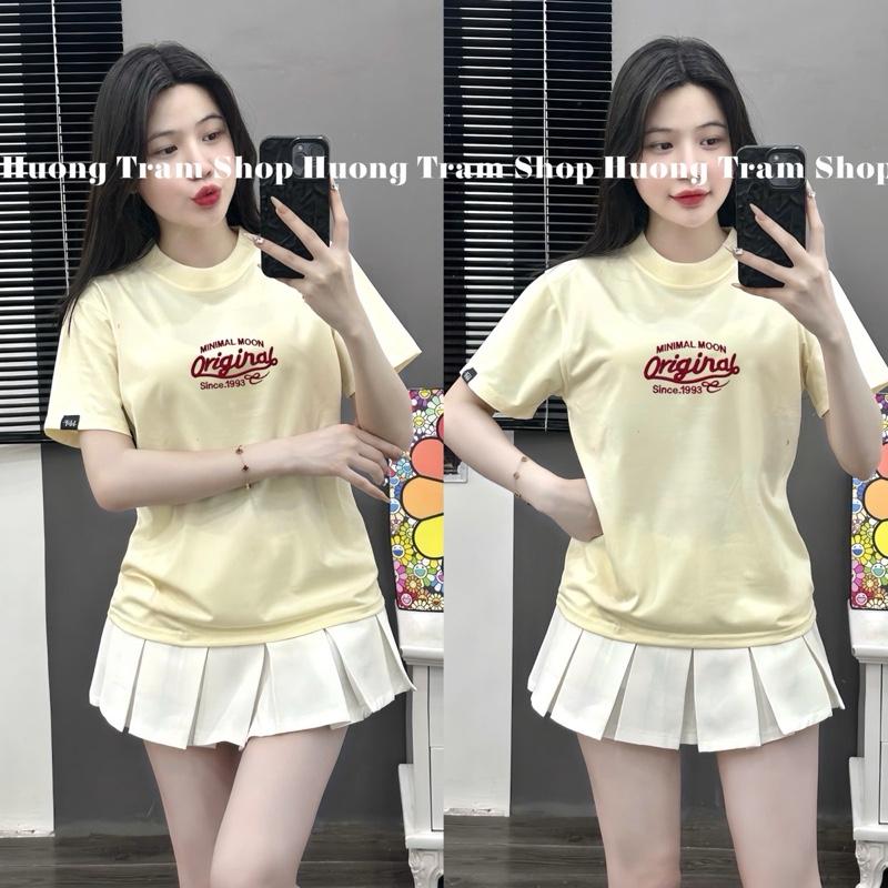 ÁO BABYTEE THÊU ORIGINAL - Áo Thun Form Vừa ( 35-55kg) , Chất cotton 4 chiều mềm mát , Form dáng ngắn , vừa vặn , Áo thun nữ cổ tròn , Hương Trầm Shop