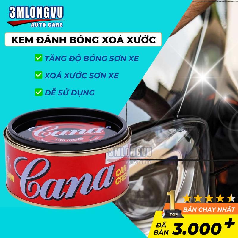  Kem Đánh Bóng Cana Car Cream 100g - 200g Xóa Trầy Xước Sơn Ô Tô & Xe Máy Xuất Xứ Thái Lan 