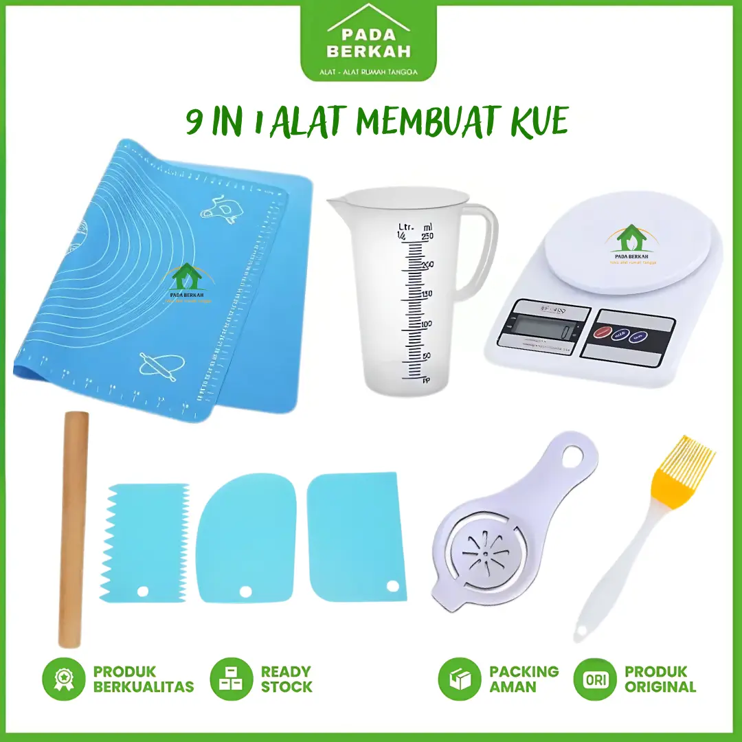 9in1 Paket Perlengkapan Membuat Kue Lebaran Alat Baking Kue Kering Praktis Mudah BISA GOSEND