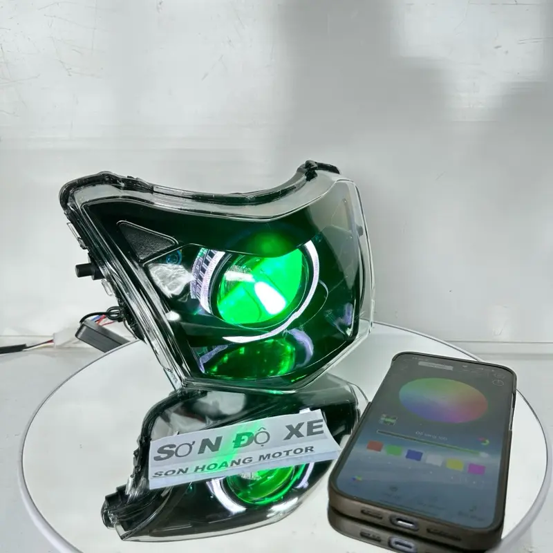 Bi Cầu Wave Độ Sẵn Bi F11 + E11+ M10 Mắt Quỷ App + 3D App Công Xuất 60W 70W Lắp Wave 50-100-110 Bảo Hành 12 Tháng ( Tặng Kèm Dây Nguồn Bi ) Đèn Pha lắp xe máy 6