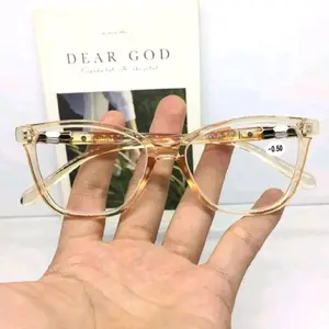 KACAMATA MINUS KACAMATA RABUN JAUH CEWEK FRAME SEMI KOTAK CAT  EYE MINUS 25601MN FREE BOX DAN LAP daily Lensa -1.00 Sd -4.00 model terbaru