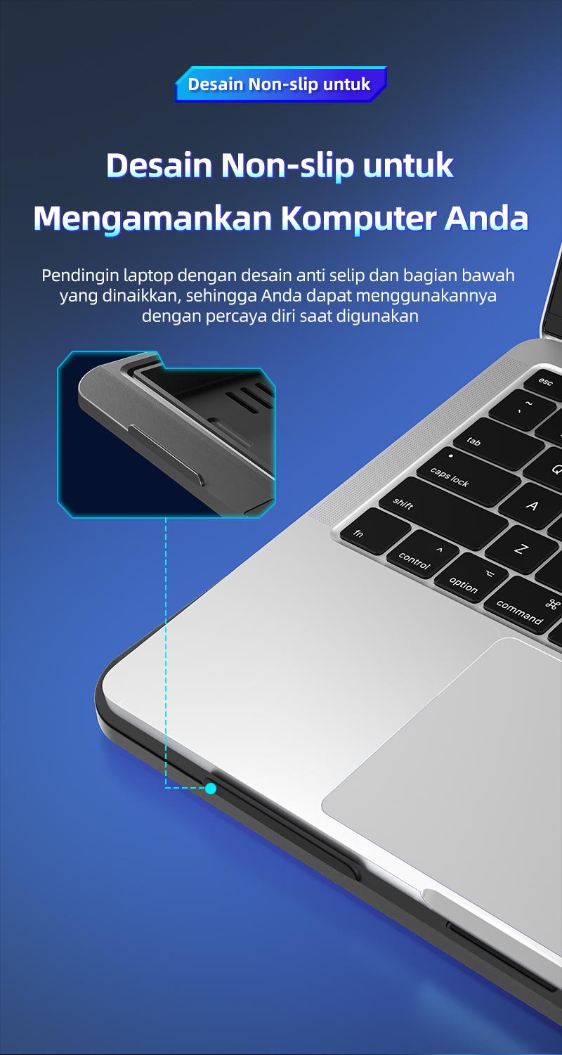 YLV Cooling Pad RGB Light Laptop Kipas Laptop Cooling Pad  Pendingin Laptop Silent - M19 For Gaming Laptops Computer 10-14 Inci.