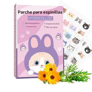 Parche para granos con patrón de gato lindo, 1 caja de parches cubre-acné de hidrocoloide, Accesorios para el cuidado de la piel facial para mujeres y hombres