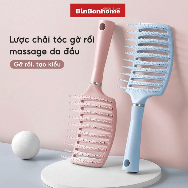Lược Bán Nguyệt Chải Tóc Gỡ Rối Đa Năng - Lược Chải Tóc Phồng Chân Tóc - Lược Massage Đầu Mini