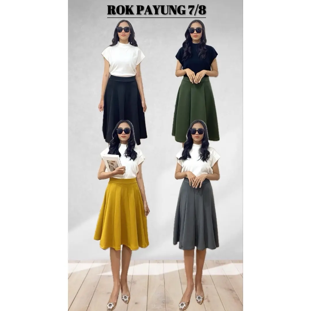 ROK PAYUNG WANITA - ROK KOREAN STYLE - FLARE SKIRT