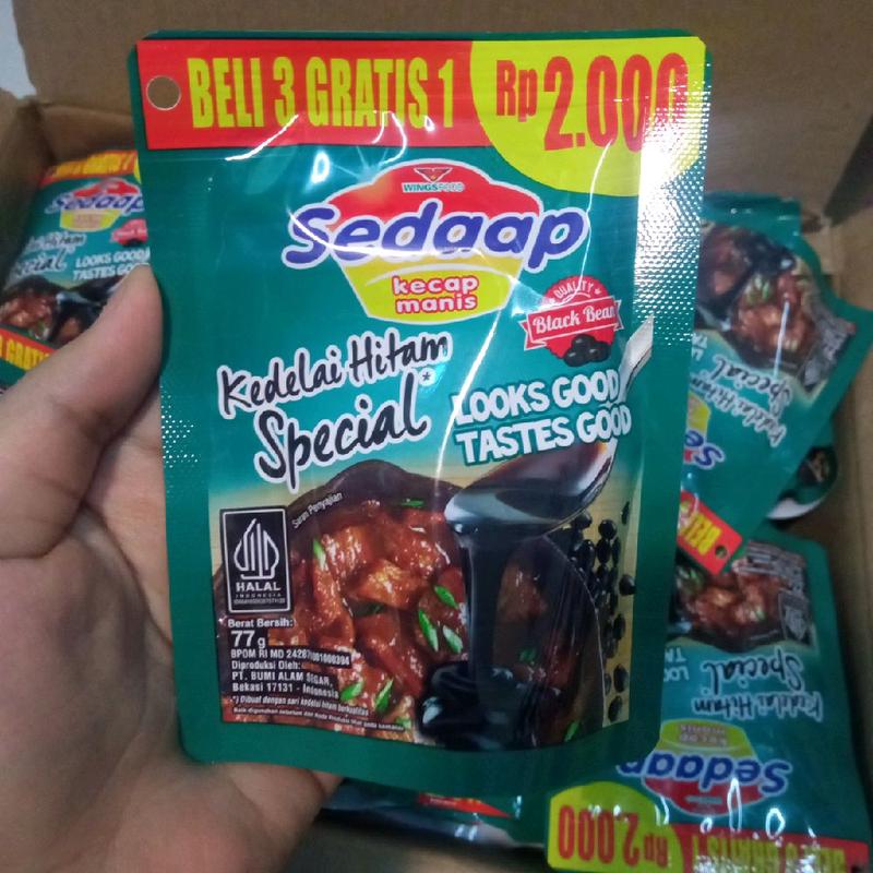 12 Pcs Kecap Sedaap eceran 2000 77gram Kecap manis kedelai hitam 3