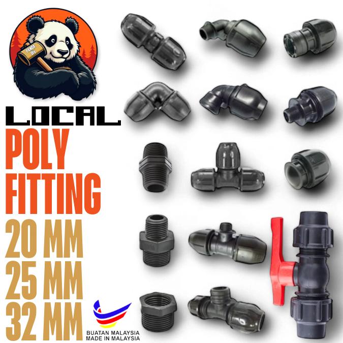 【HDPE POLY】Fitting Poly Pipe Connector Socket/Elbow/Tee/MTA/FTA/Male ...