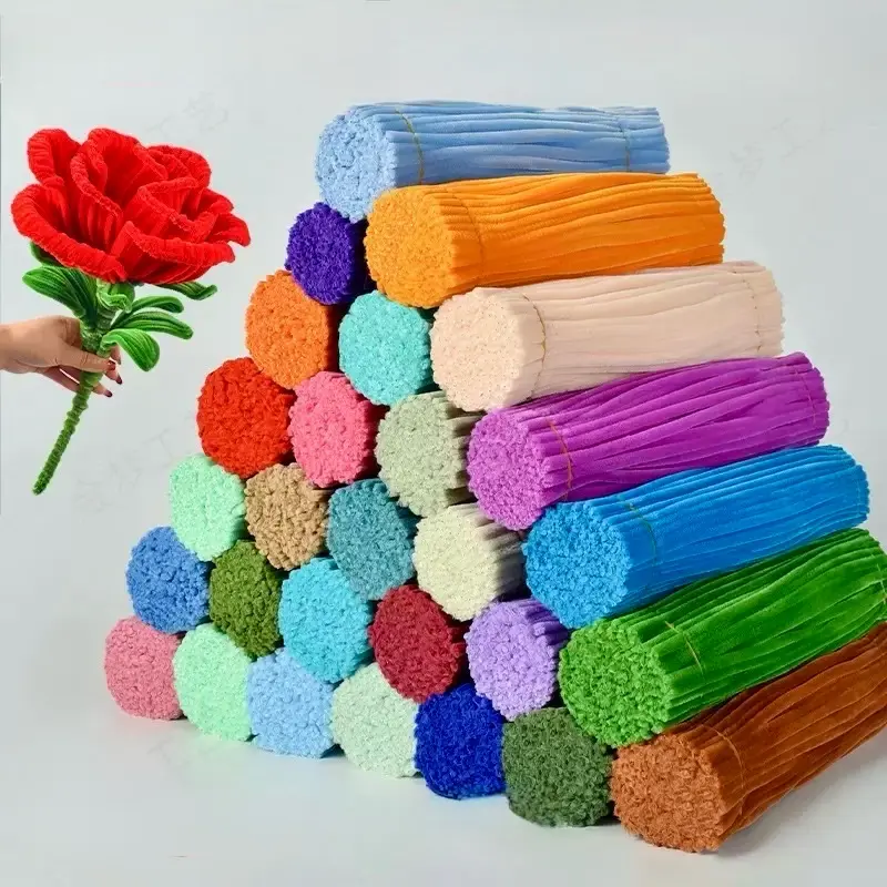 Kẽm nhung ~8MM kẽm nhung bó sz 97-100 sợi làm hoa handmade phụ kiện DIY S0095 nhiều màu đặc biệt