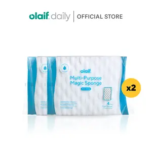 [Bundle] Olaif Daily Multi-Purpose Magic Sponge - 8 pcs (2 x 4 pcs) pembersih spons