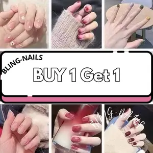 BUNDLING KHUSUS PAY DAY, Buy 1 get 1 Kuku 3D  Kuku murah Isi 24pcs free lem Kuku palsu grosir,kuku palsu dan lem isi 24 pcs mix ukuran,besar dan kecil kuku bisa pakai, kuku palsu murah,  Nail Art