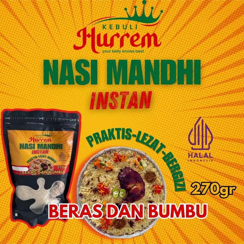 Nasi Kebuli Instant Praktis Gurih dan Aromatic Cukup untuk 4-6 Porsi 2