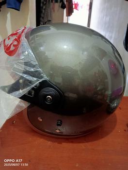 Product Review of HELM BOGO DEWASA KACA PILOT CLEAR MODEL HIJAB RETRO PRIA WANITA LIST BUSA COKLAT FULL LEHER SNI TERBARU MOTORCYCLE from A**q 0