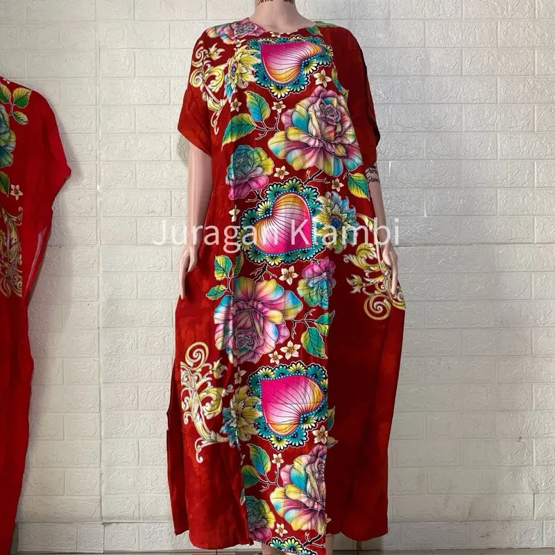 LONGDRESS KALONG JUMBO LD 145 KENCANA UNGU LABEL BIRU Casual Wanita Baju Nyaman 7