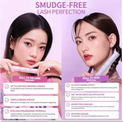 -kaheesha- BNB barenbliss Korean Roll To Volume Mascara, Roll To High dan Roll To Length 「Long Lasting Waterproof Smudgeproof」 5