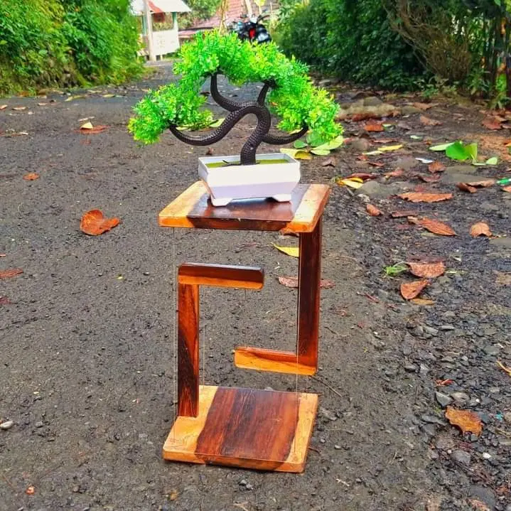 Meja melayang Anti gravitasi meja hias ruangan indah pot bunga 4
