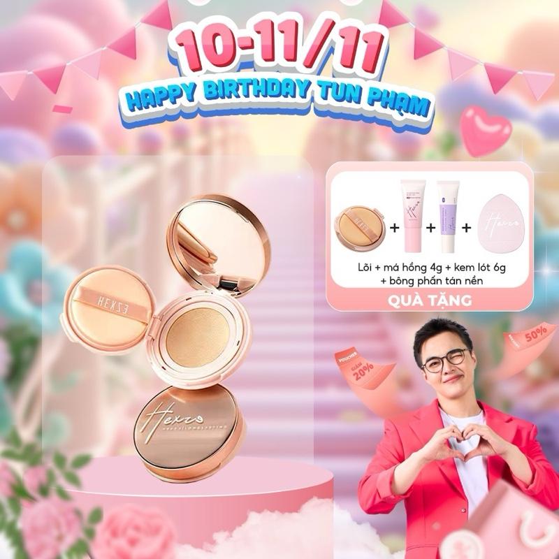 Tunpham97 x Hexze - Combo cushion Hexze tặng kèm lõi thay thế Cushion phấn nước mịn đẹp