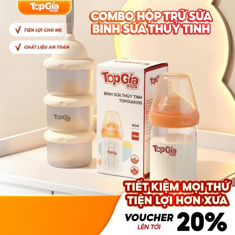 (COMBO BÌNH NƯỚC) Hộp đựng, Trữ Sữa bột 2 ngăn chia bữa ăn cho bé tiện lợi cho mẹ Đựng Sữa Bột