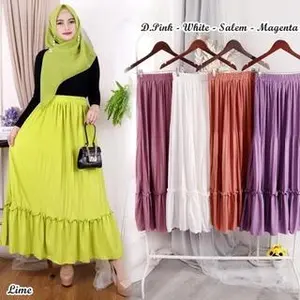 [JUMBO] Rok Clara - Plisket Susun Maxi Bawahan Wanita Korean Style