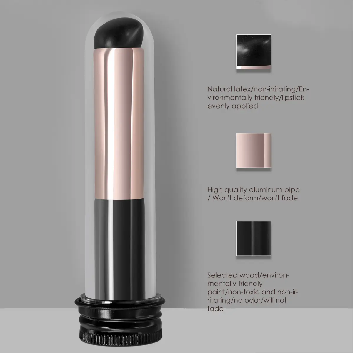 Silicone lip brush smudge brush portable round head professional lipstick lip mask lip mud advanced lip lipstick small brush